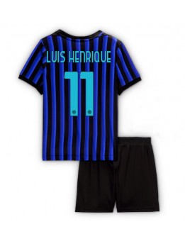 Inter Milan Luis Henrique #11 Replika Hemmakläder Barn 2025-26 Kortärmad (+ byxor)